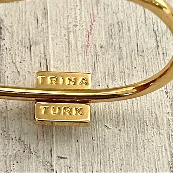 Trina Turk gold tone teardrop loop earrings - Picture 7 of 11